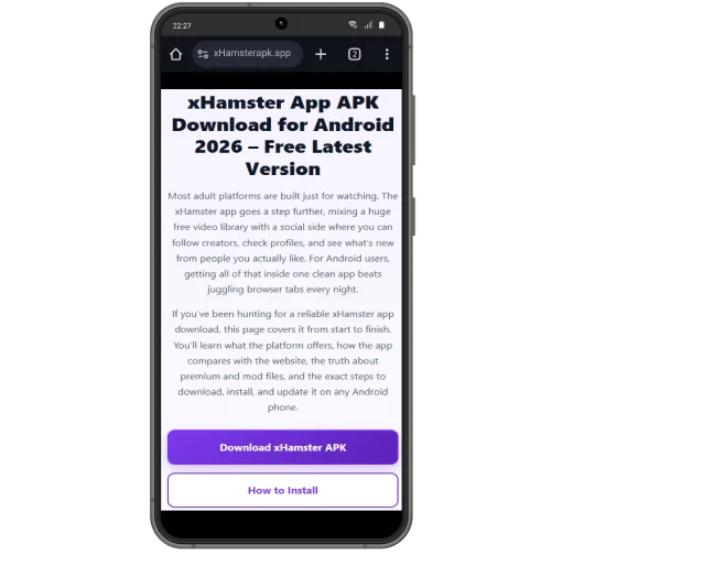 Click on the download button xHamster App