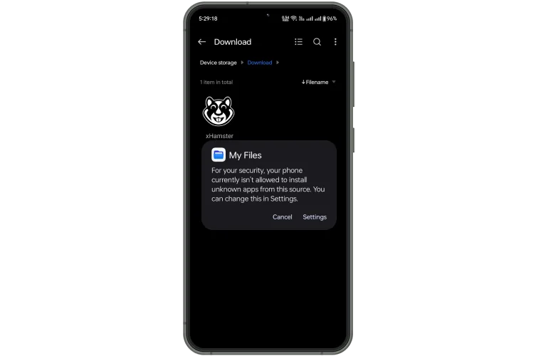 Configure Settings xHamster App